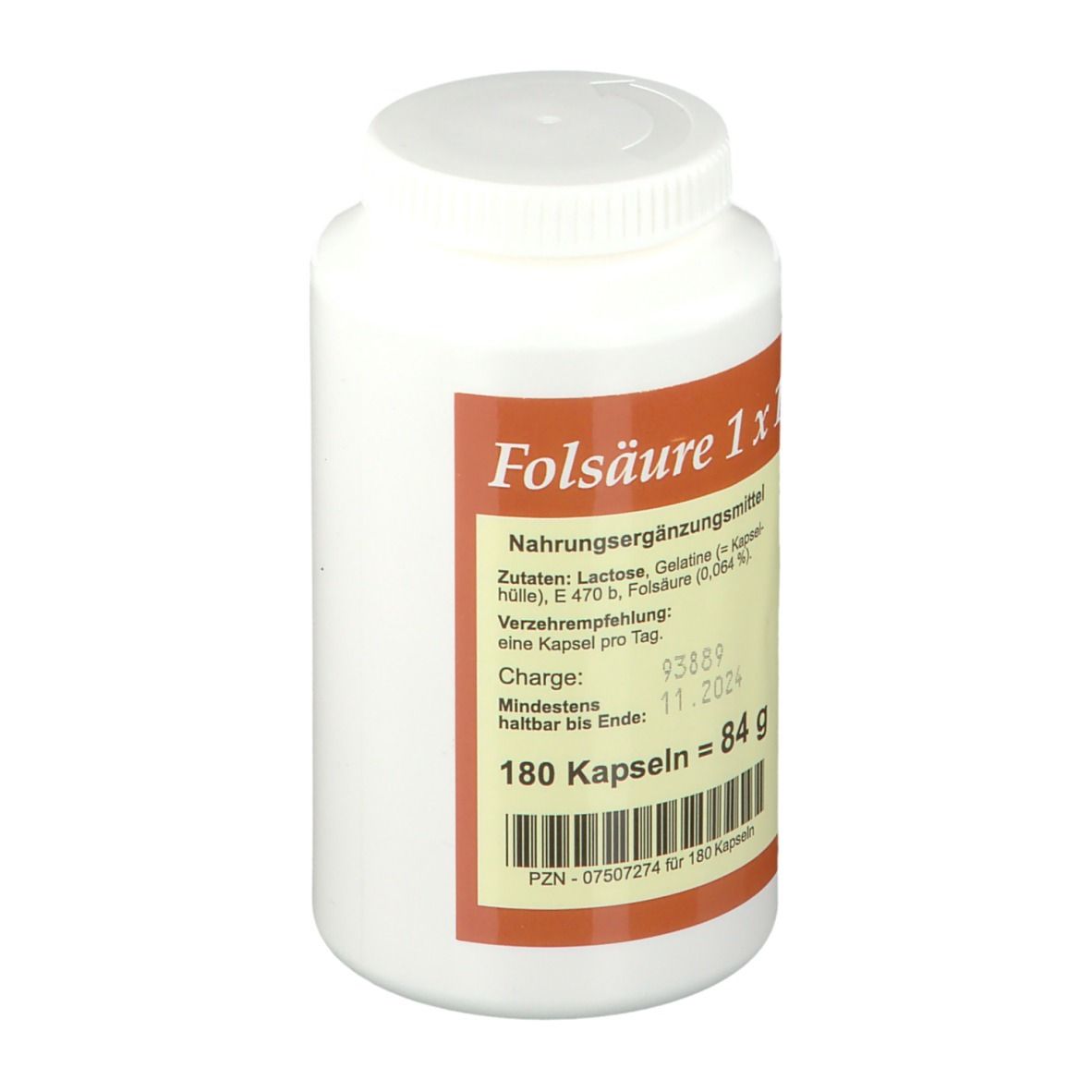 Folsäure 1 x 1 pro Tag