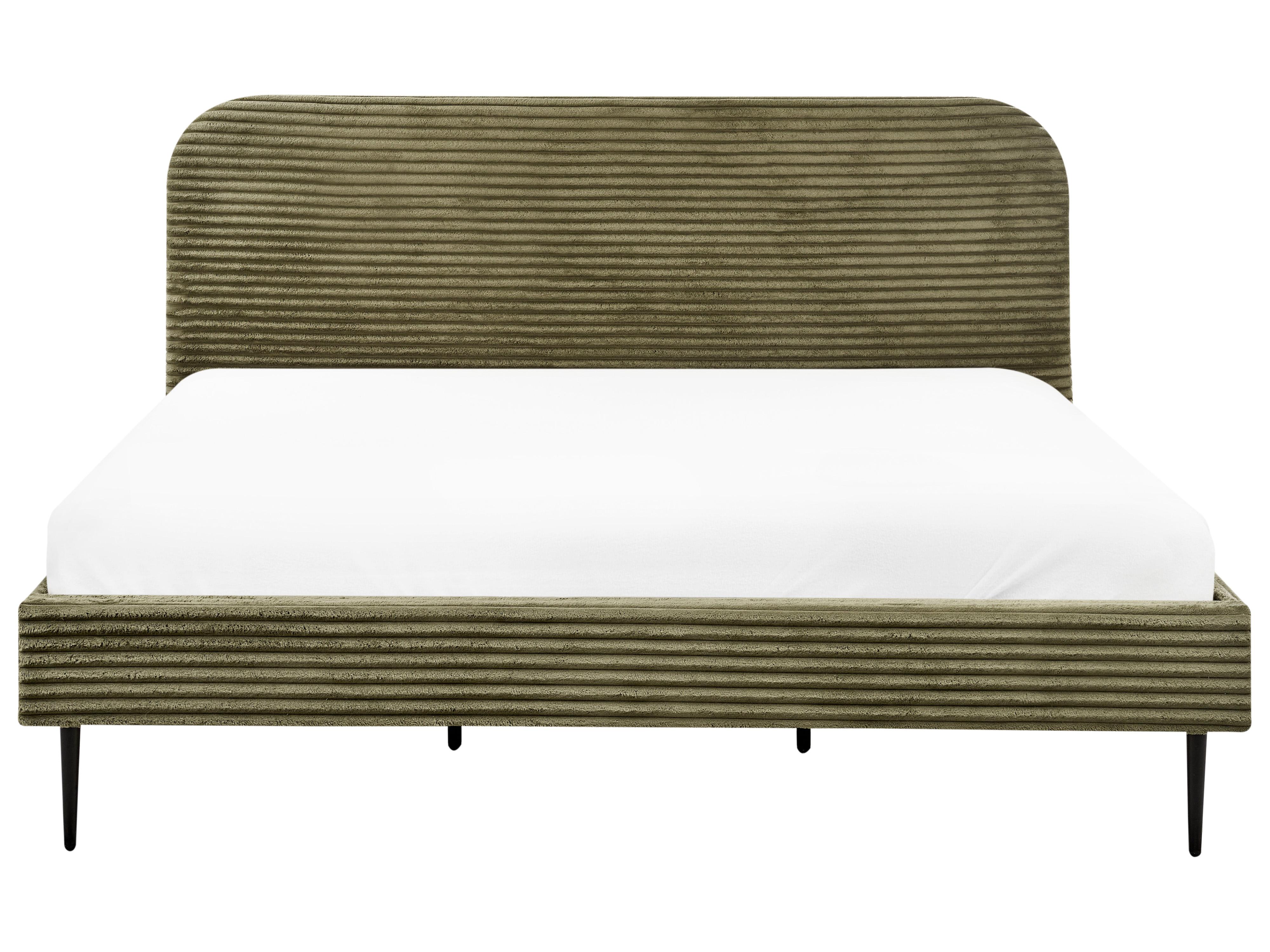 Bed Corduroy FLAYAT 180 x 200 cm Groen