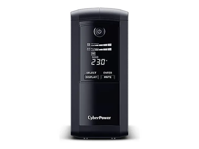 CyberPower Value Pro VP700EILCD - UPS - AC 230 V - 390 Watt - 700 VA - 1-faset - RS-232, USB - output-stikforbindelser: 6 - sort