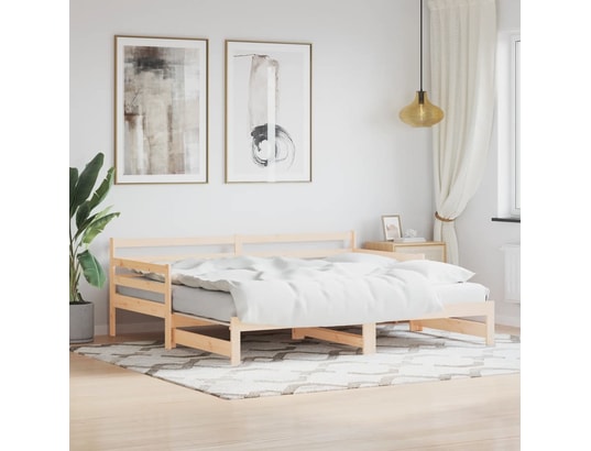 VIDAXL - Lit de jour avec lit gigogne 90x200 cm bois de pin massif