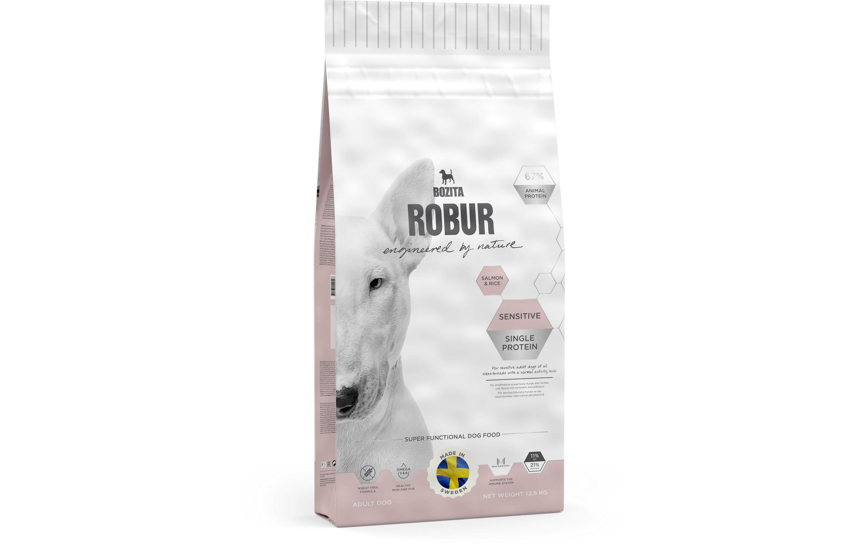 Trockenfutter Robur Sensitive Single Protein Salmon, 12.5 kgAlleinfuttermittel für ausgewachsene Hunde