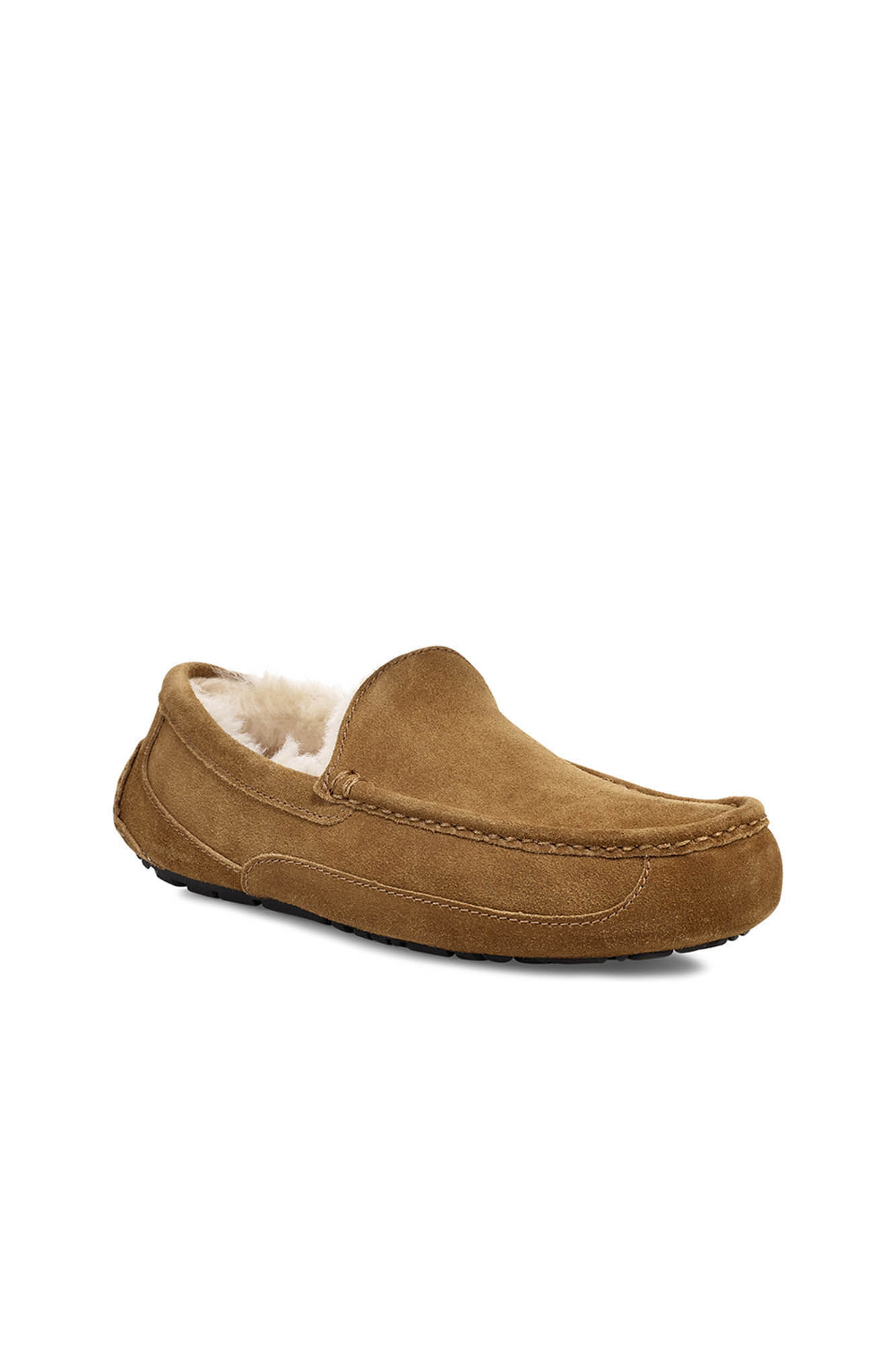 Chinelo fechado Ascot em camurça. Marca UGG - Marrom