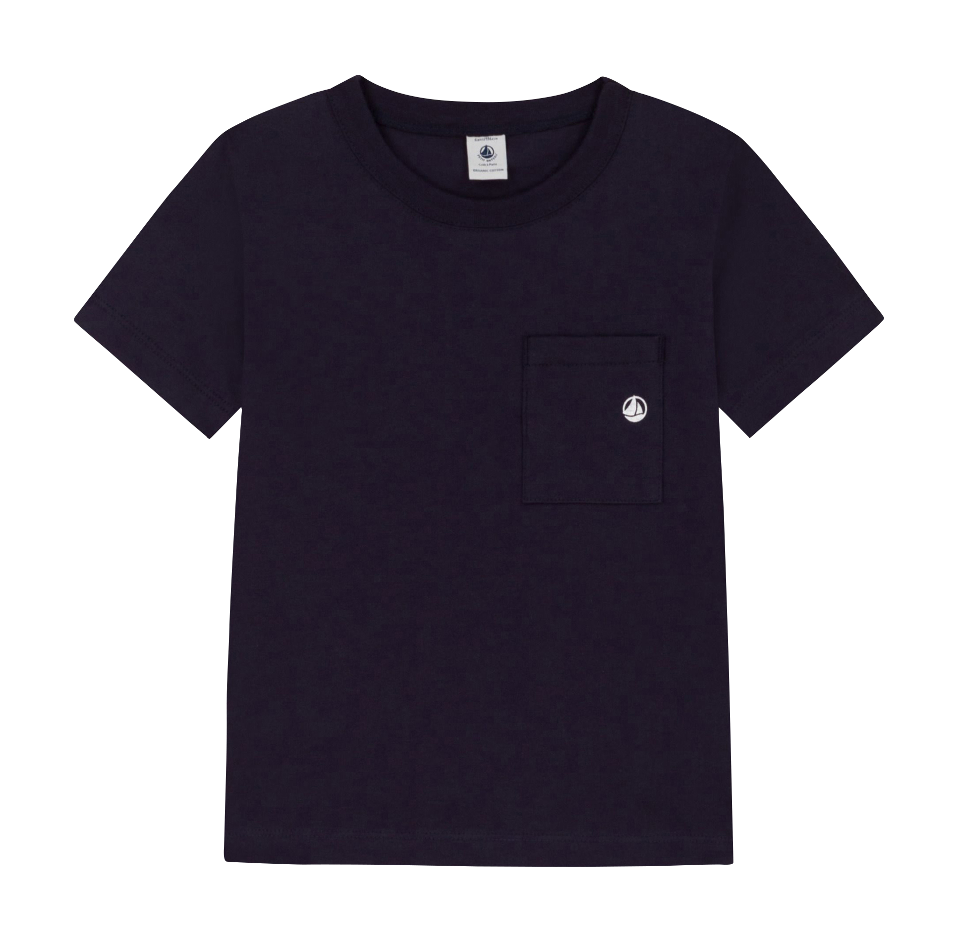 Tee-shirt col rond en coton | Bleu