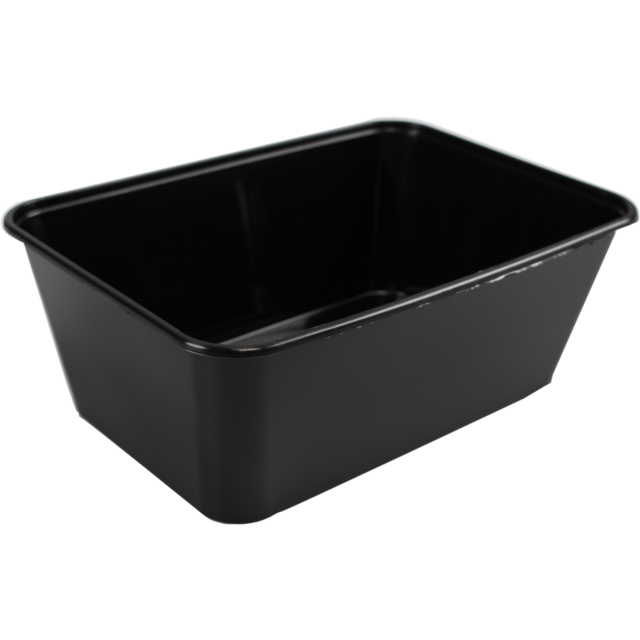 Bak, PP, 1000ml, 172x120x60mm, zwart