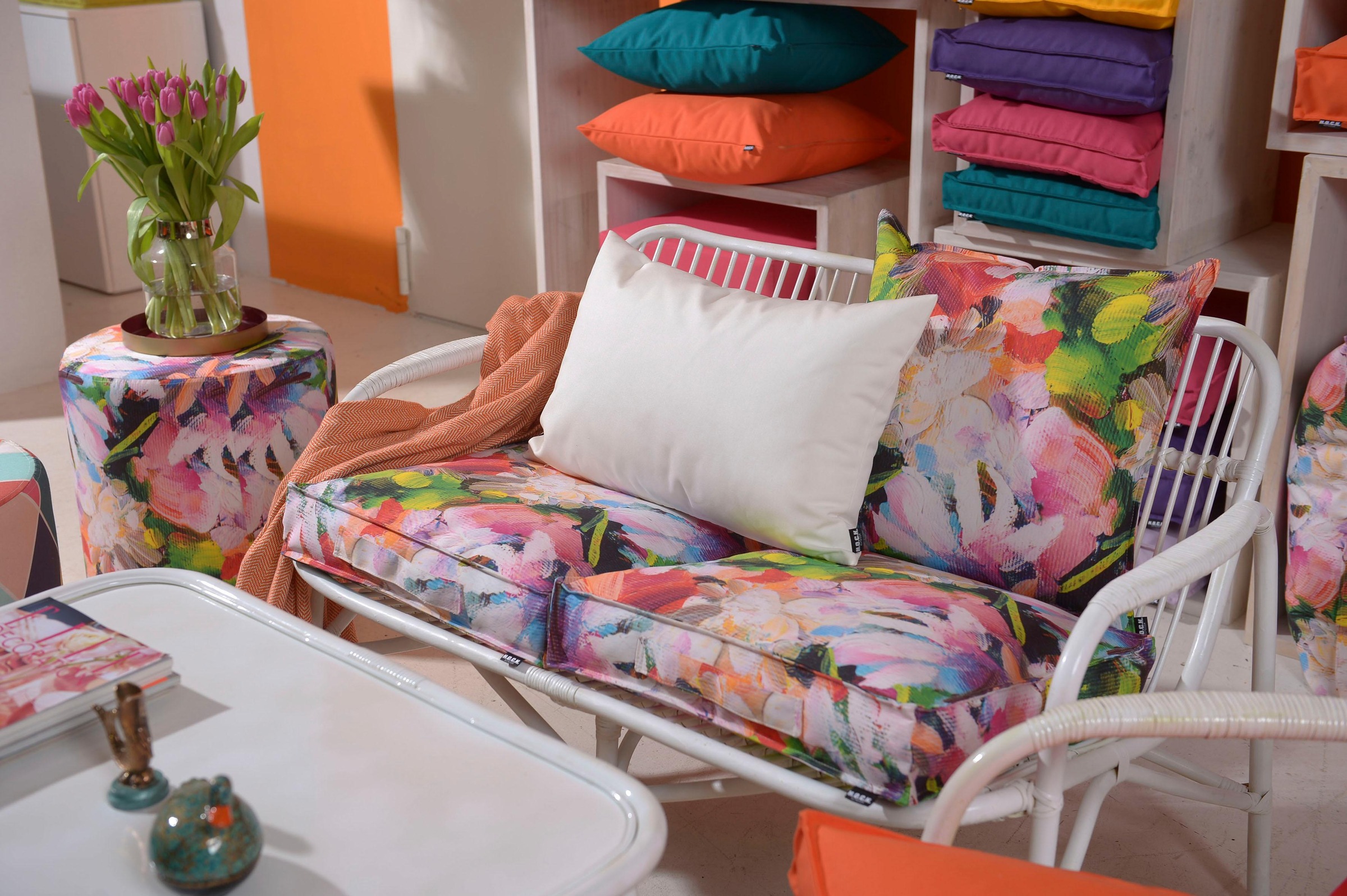H.O.C.K. Sitzkissen »Flower« in sommerlichen Farben