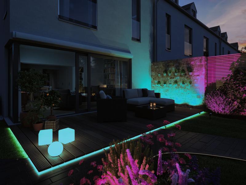 Paulmann Gartenleuchte Plug & Shine RGBW Boden, ZigBee Steuerbares Lichtobjekt mit Farbwechsel