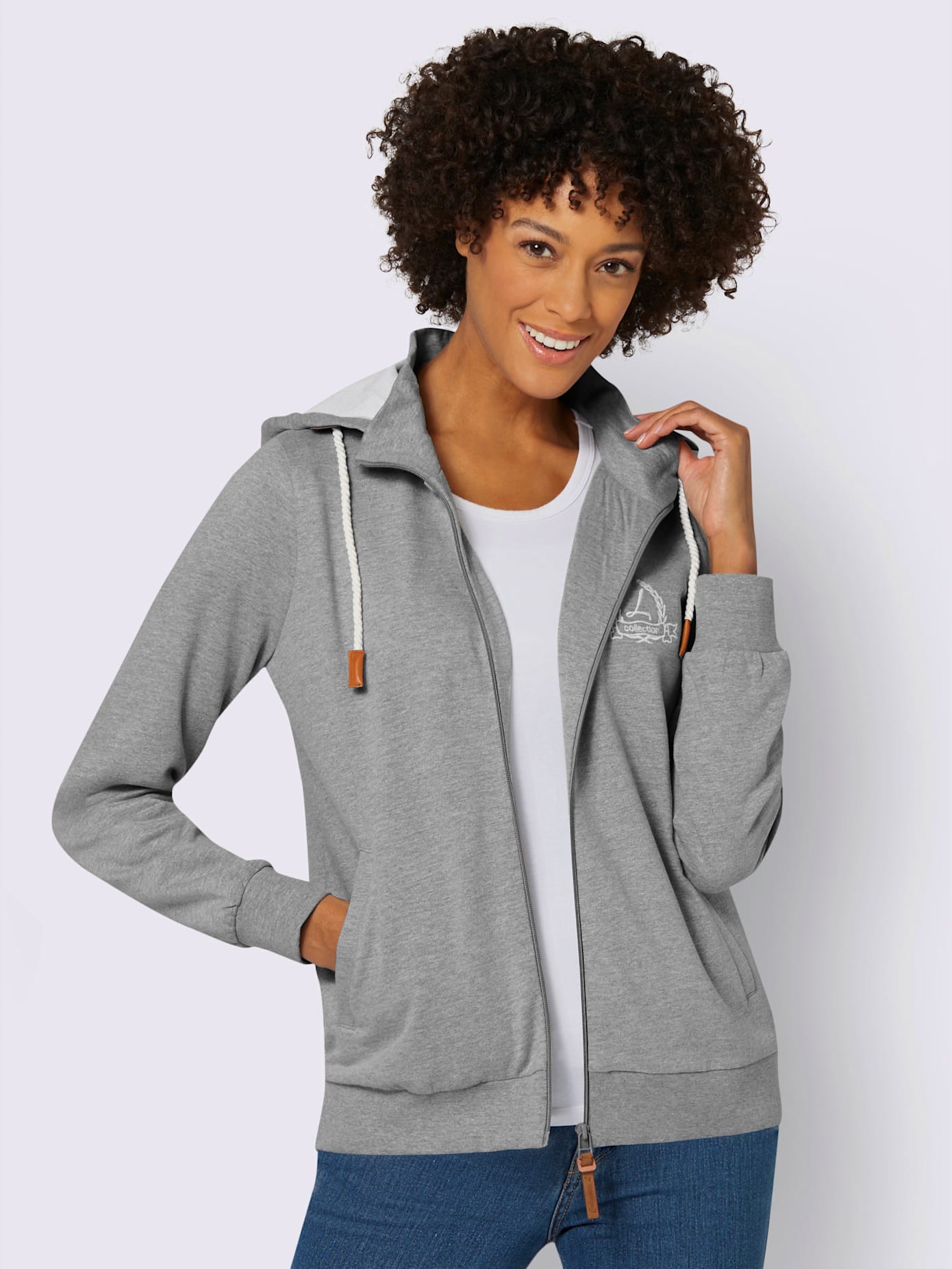 Veste sweat 55% coton