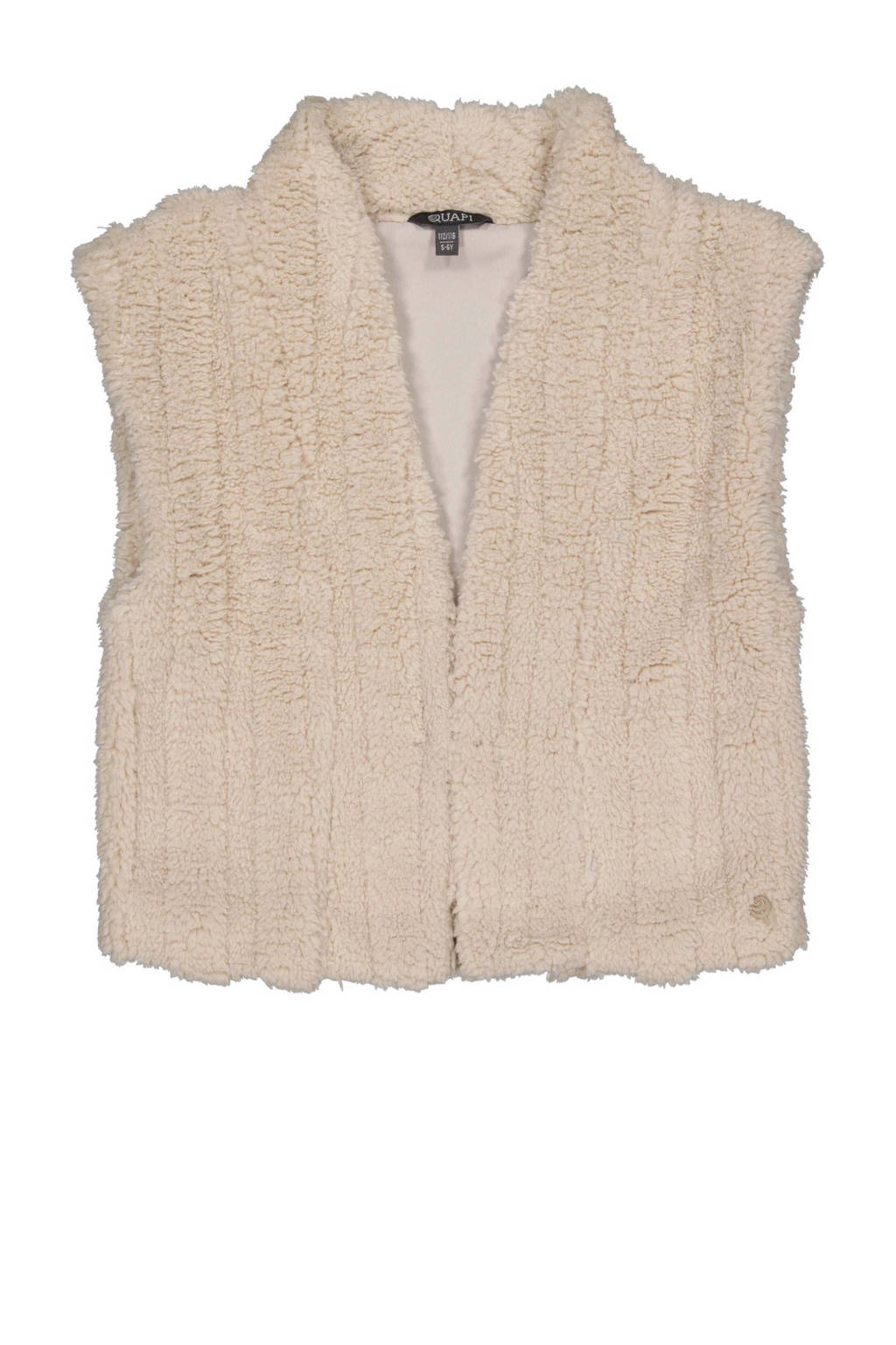 Quapi gilet DYCKE met all over print beige