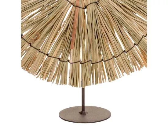 Figure décorative en fibre naturelle marron 32x02x37h