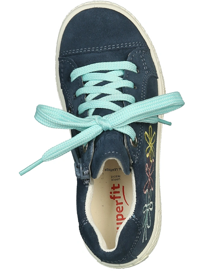 Schnürschuhe TENSY - BLUMEN in blau