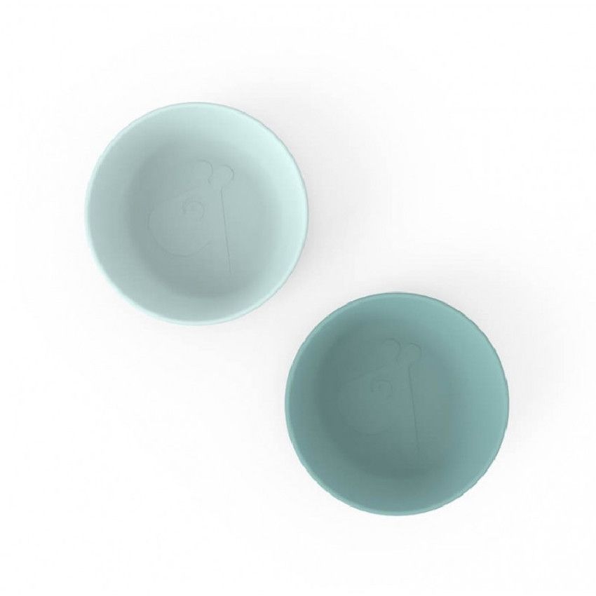 BOL KIDDISH BOWL 2-PACK RAFFI BLUE - Ecru