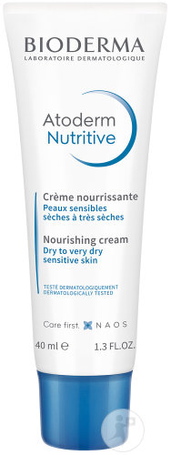 Bioderma Atoderm Nutritive Crème Nourrissante Peaux Sensibles Sèches À Très Sèches Tube 40ml