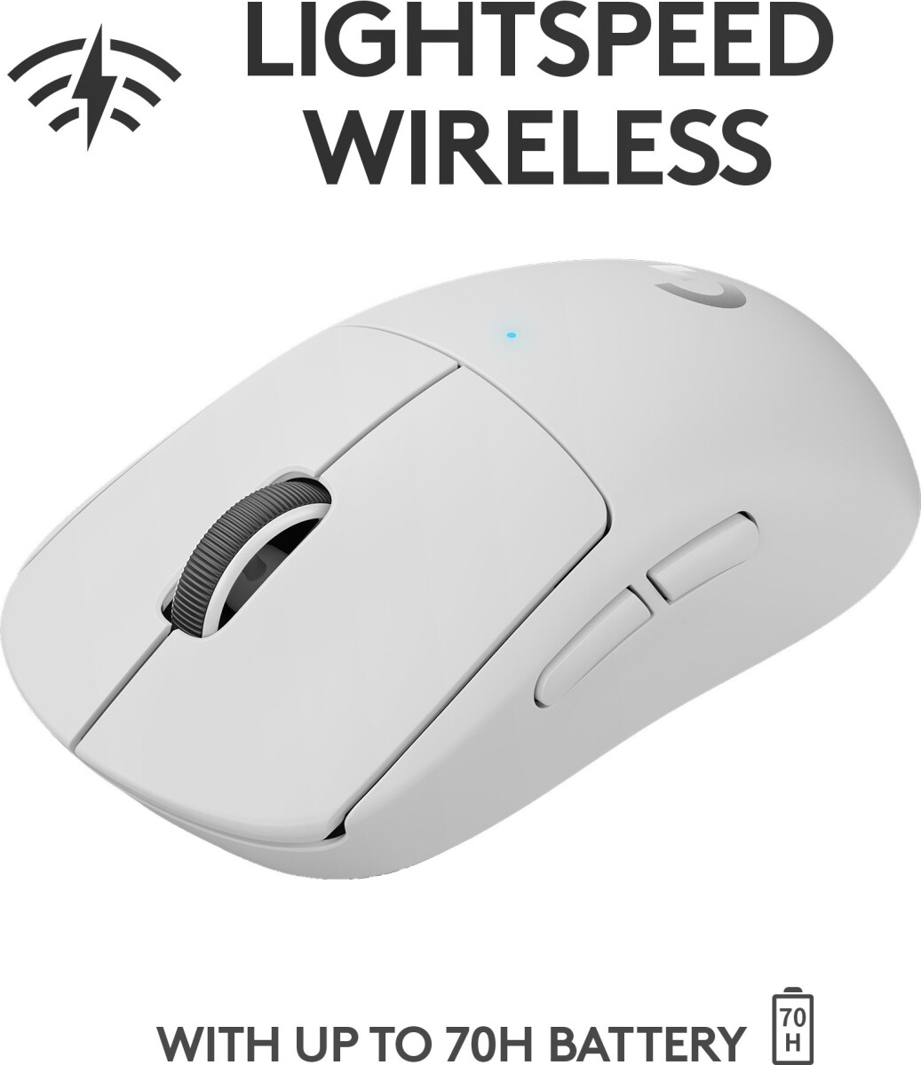 Logitech - G Pro X Superlight Trådløs Gaming Mus - Hvid