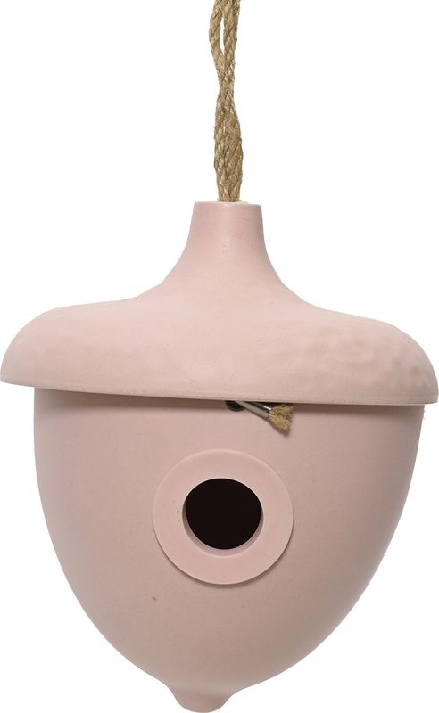 Decoris - Nestkast - Roze - Bamboe Hout