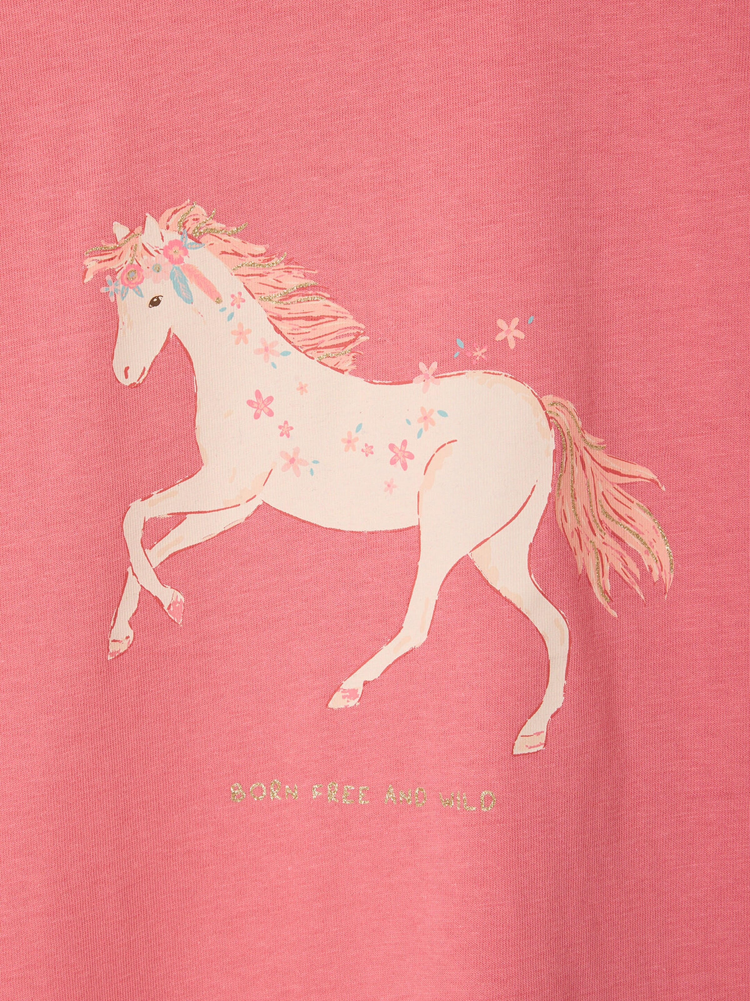 Vertbaudet Mädchen T-Shirt mit Tierprint erdbeer