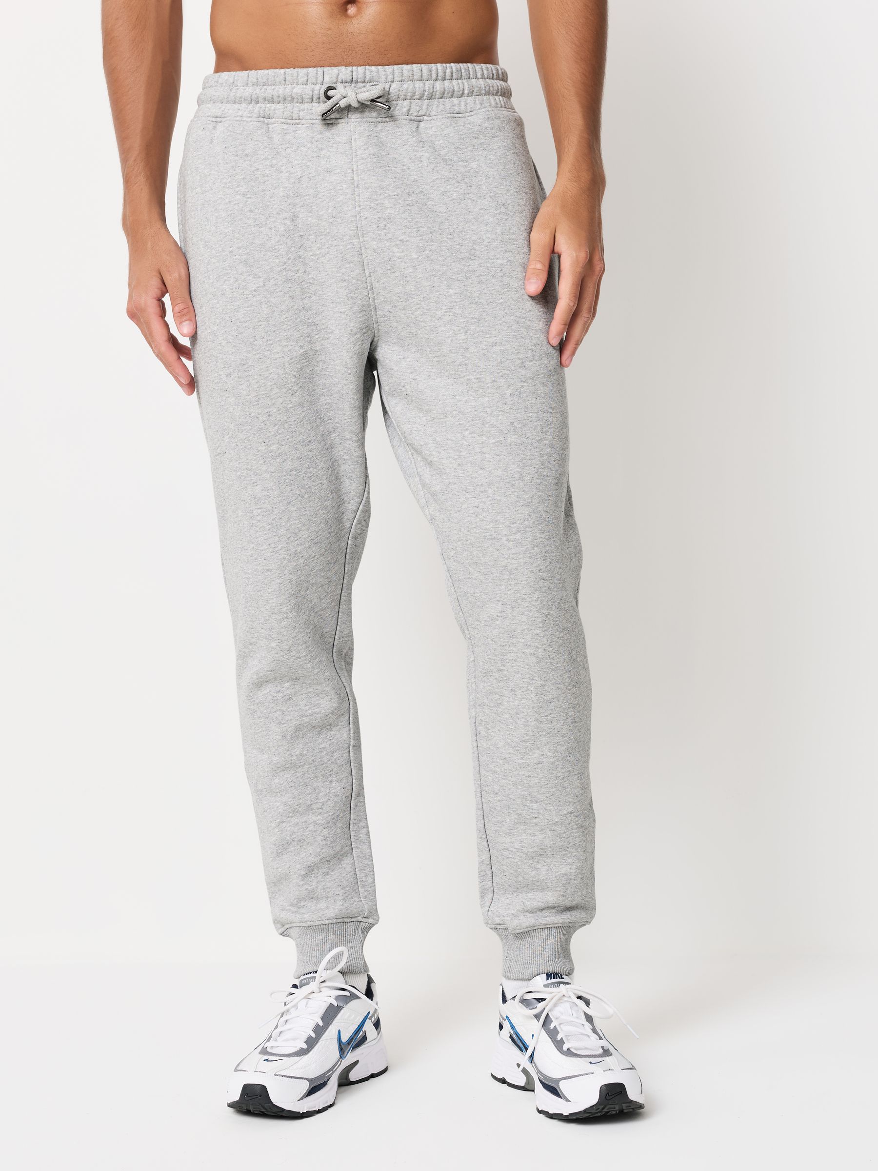Zwart/marineblauw/grijs - Verpakking van 3 slim-fit jersey joggingbroeken met hoog katoengehalte