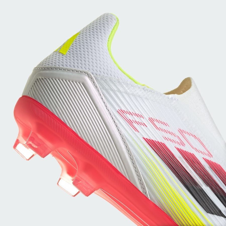 adidas F50 League Laceless FG/AG Pure Victory - Blanc/Noir/Jaune