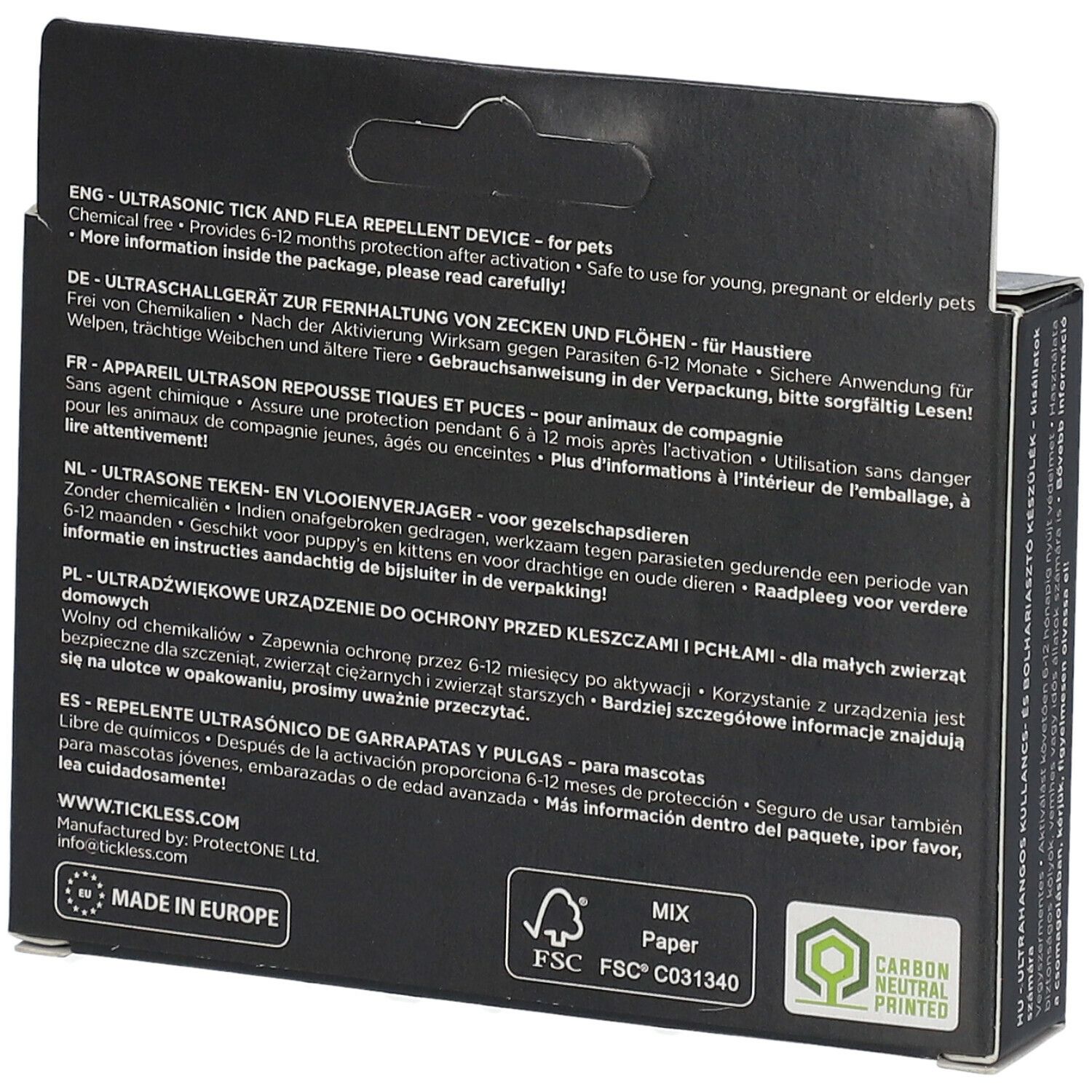 TICKLESS Ultraschall - Abwehr Zecke, Floh schwarz