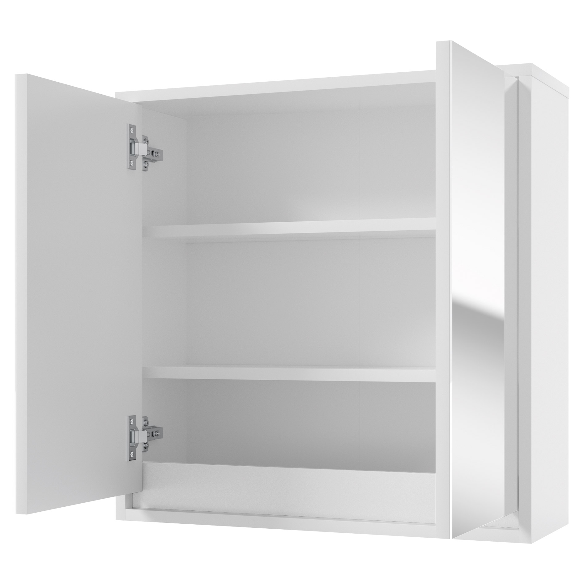Spiegelschrank - weiß - wechselbare Blende - 60 cm