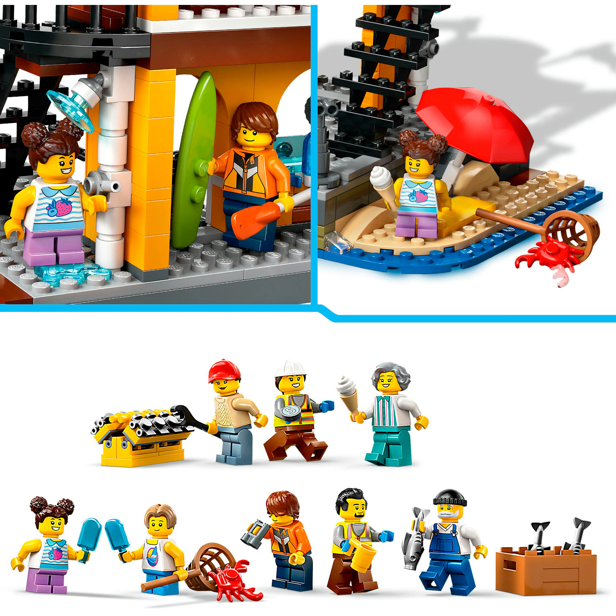 LEGO Konstruktionsspielzeug City Hafen mit Frachtschiff