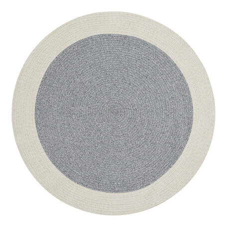 Jute Vloerkleed Braids - Rond - Grijs/Creme