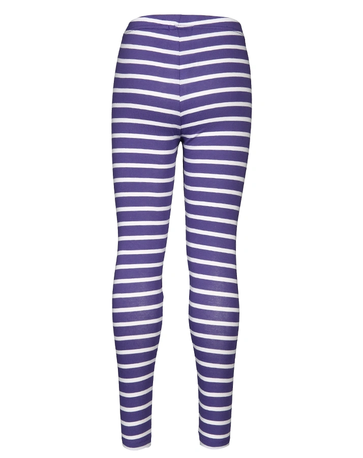 Leggings LYNFORD mit Glitzer-Schmetterling gestreift in lila/weiß