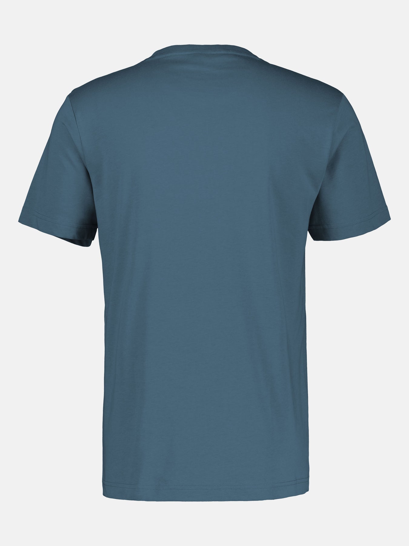 Unifarbenes T-Shirt mit Brustprint für Herren in Großen Größen