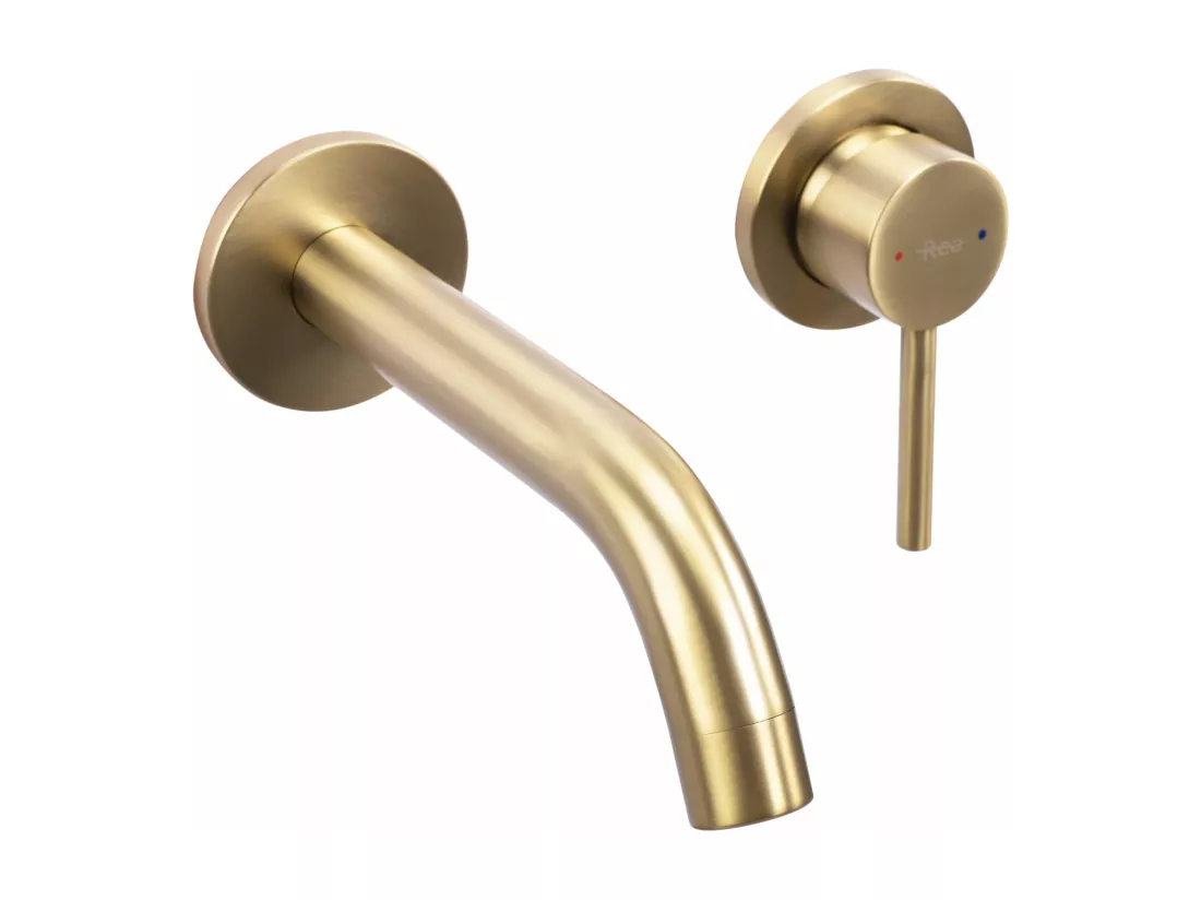 Robinet De Lavabo Encastré Rea Js-W021Bg Owen Brush Gold