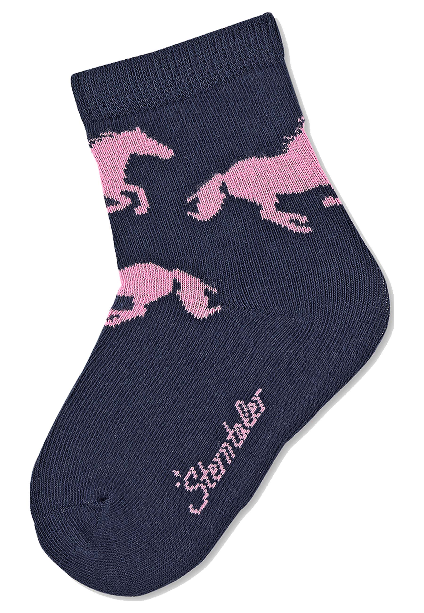 Socken PFERDE 3er Pack in marine
