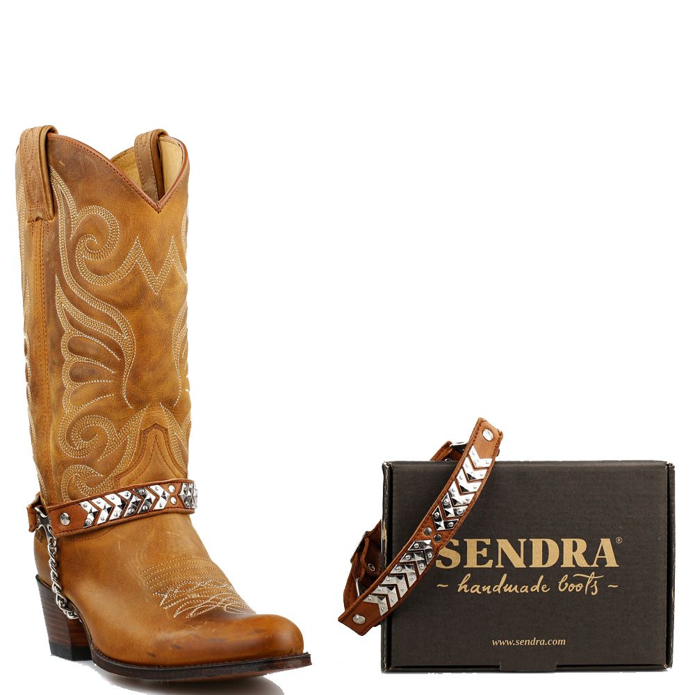 Sendra boot belts Arnes 40 Salvaje Miele - Cognac
