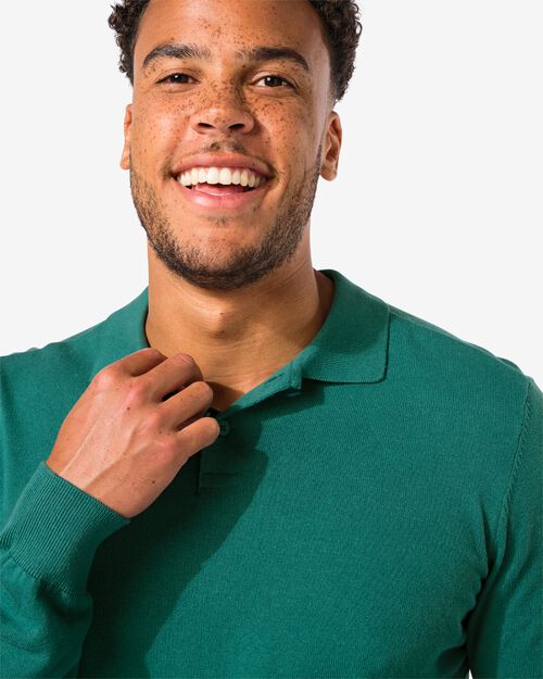 polo homme en maille vert