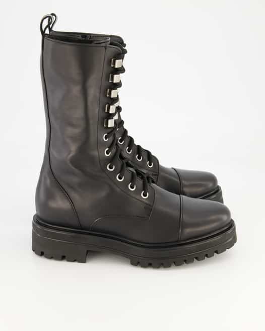 Crown Schnürstiefel Schnürstiefel in Schwarz