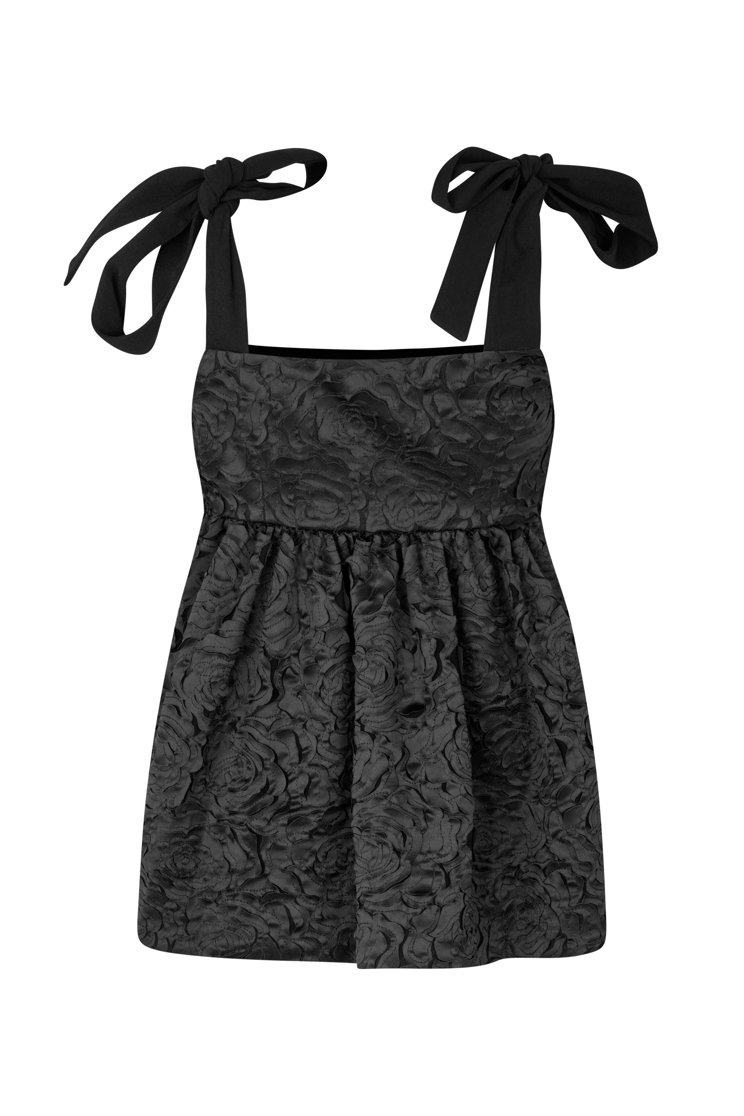 Stine Goya  Contrasted Tie top - Jey Black