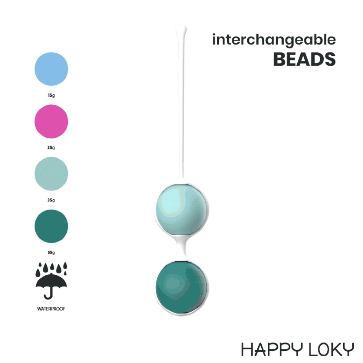 Liebeskugel-Set mit 4 Kugeln | Für eine starke Beckenbodenmuskulator | Happy Loky