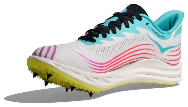 Chaussures d'Athlétisme Hoka Crescendo MD 2 Blanc/Multicolore Unisexe