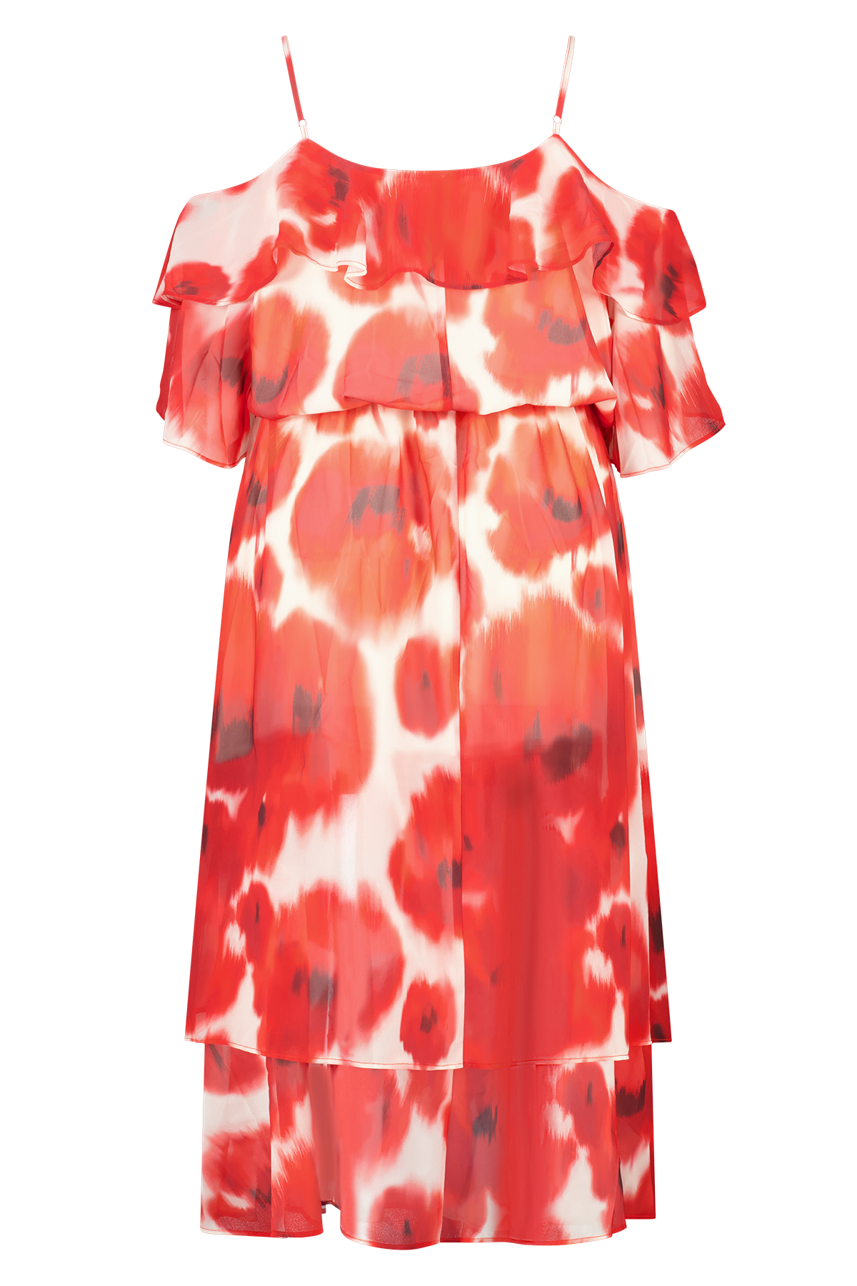 Midi jurk met print Multi Red