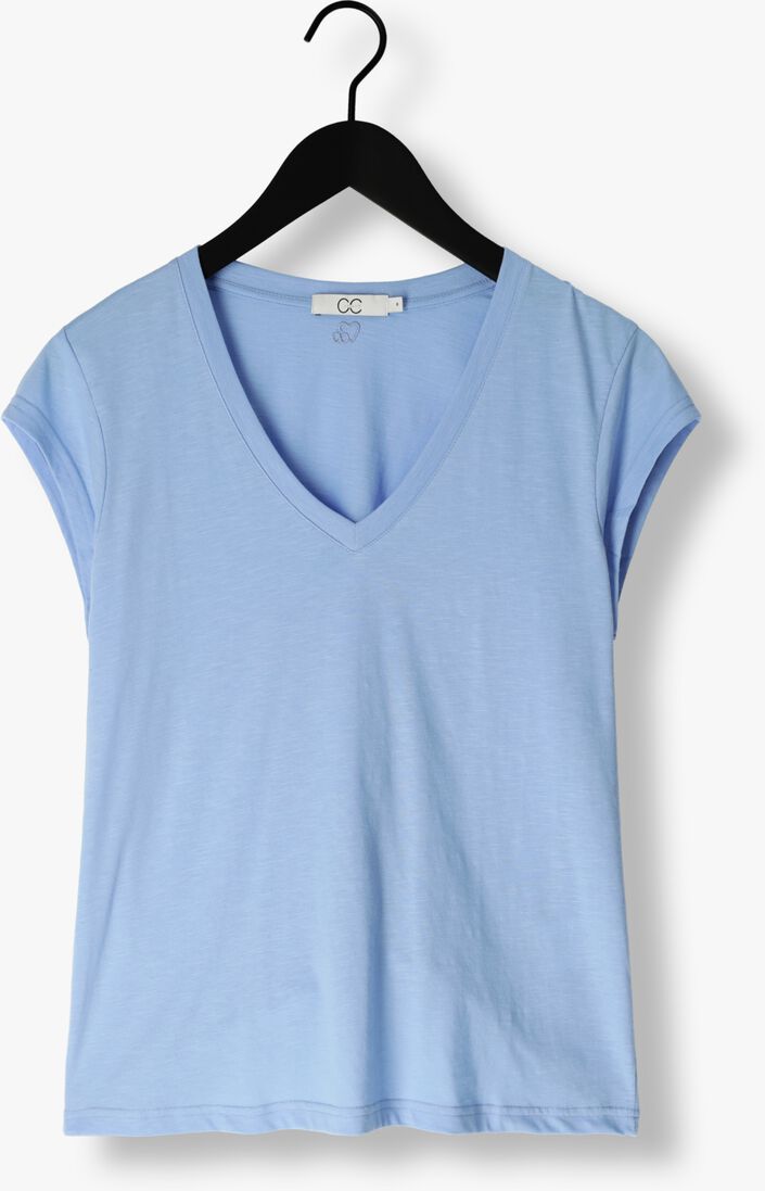 CC HEART blauwe cc heart t-shirt basic v-neck t-shirt