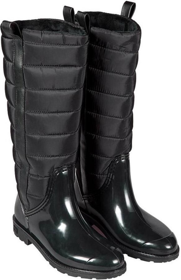 XQ Footwear Zwart gevoerde Fashion dames regenlaars van XQ