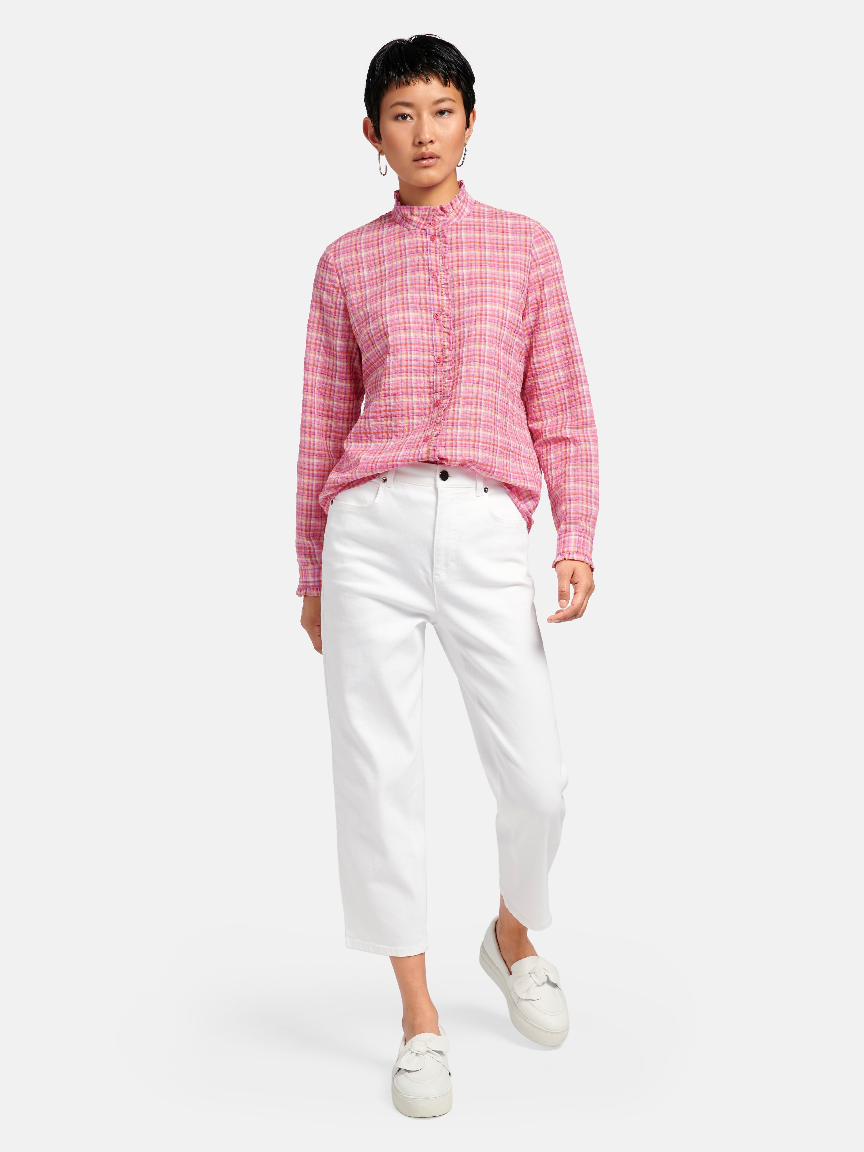Bluse mit Stehkragen