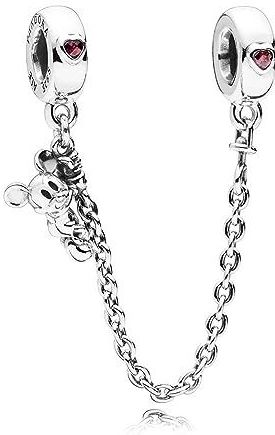 Bedel - Mickey Mouse - Zilver - Roze Zirkonia