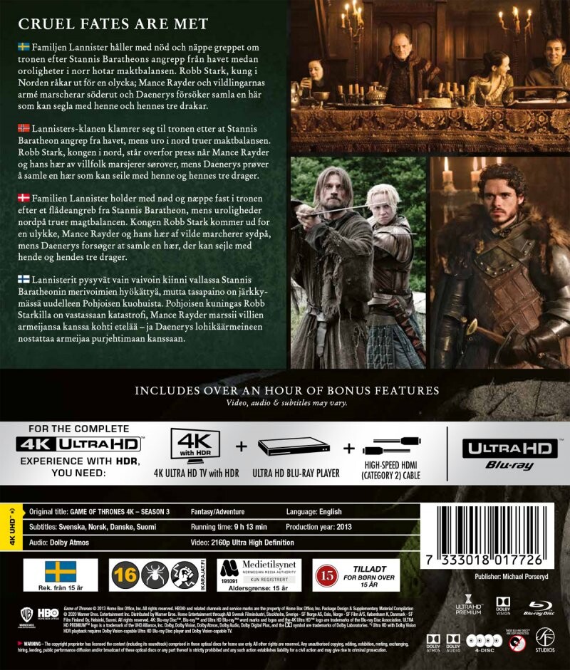 Game Of Thrones - Sæson 3 - Blu-Ray