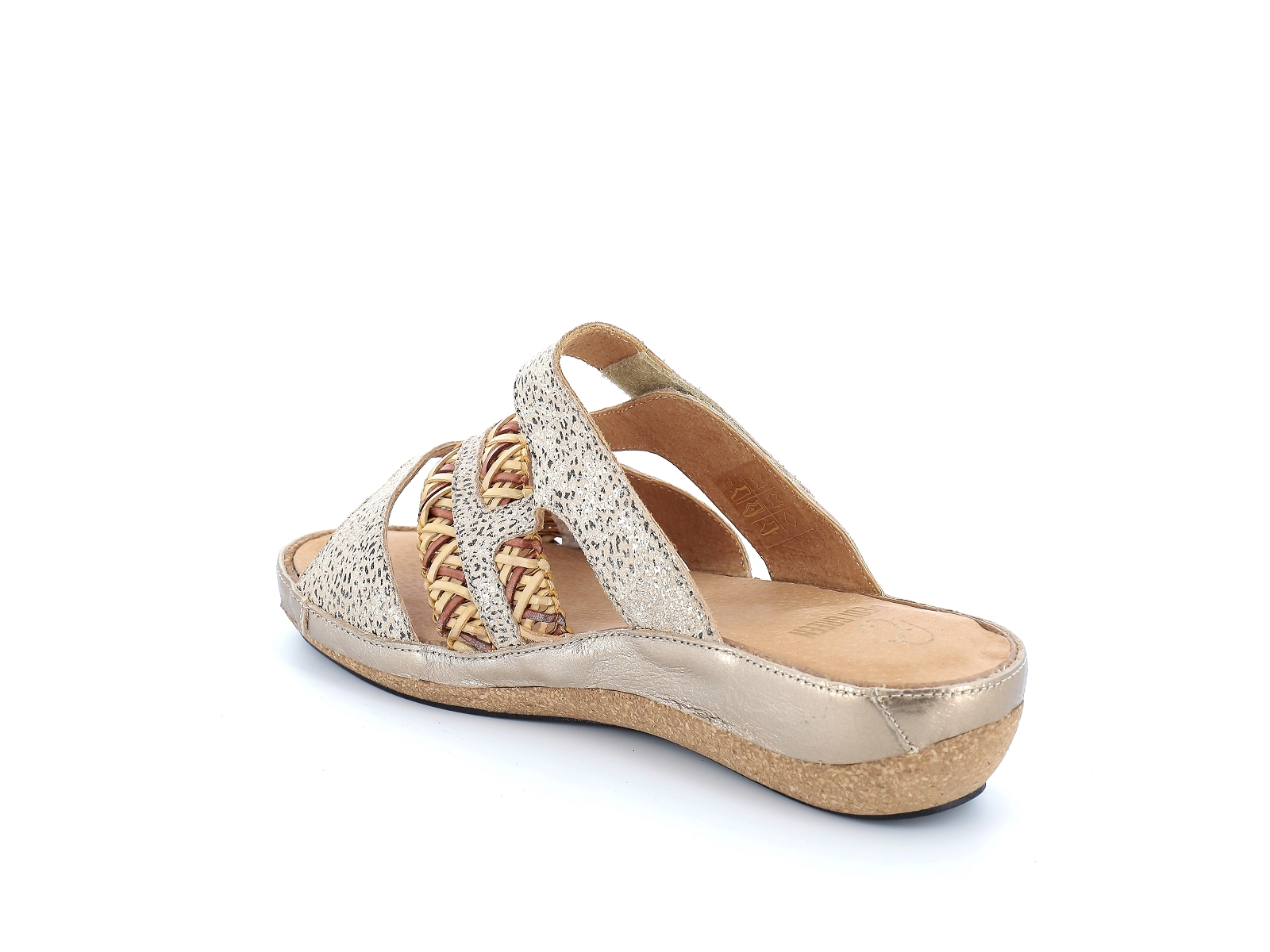 P brand-CORK Cuir Beige Metal