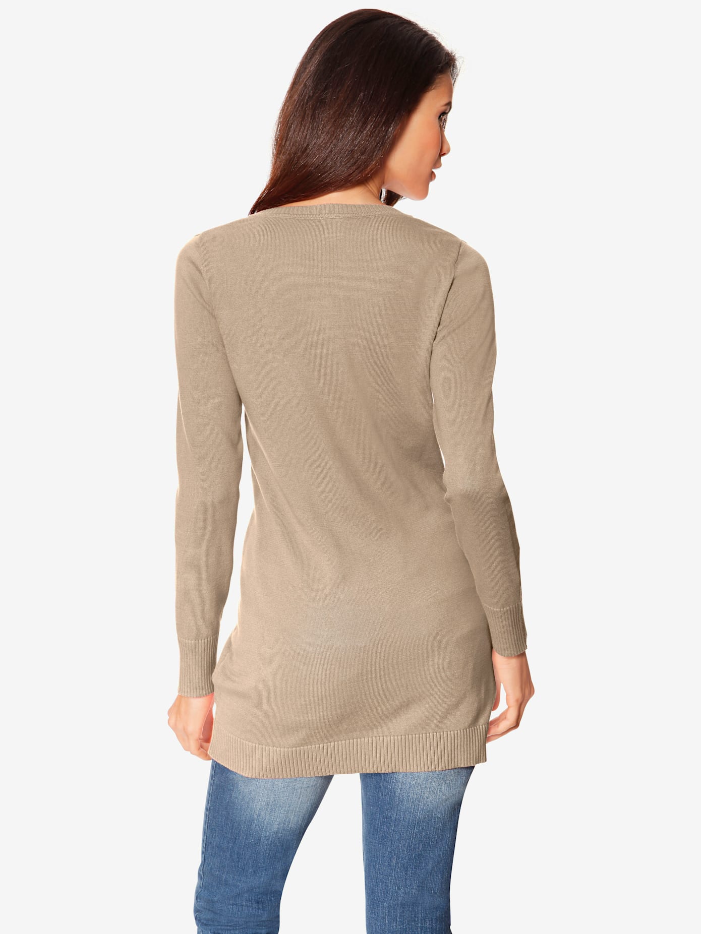 Veste en tricot fin basique incontournable, détails côtelés tendance