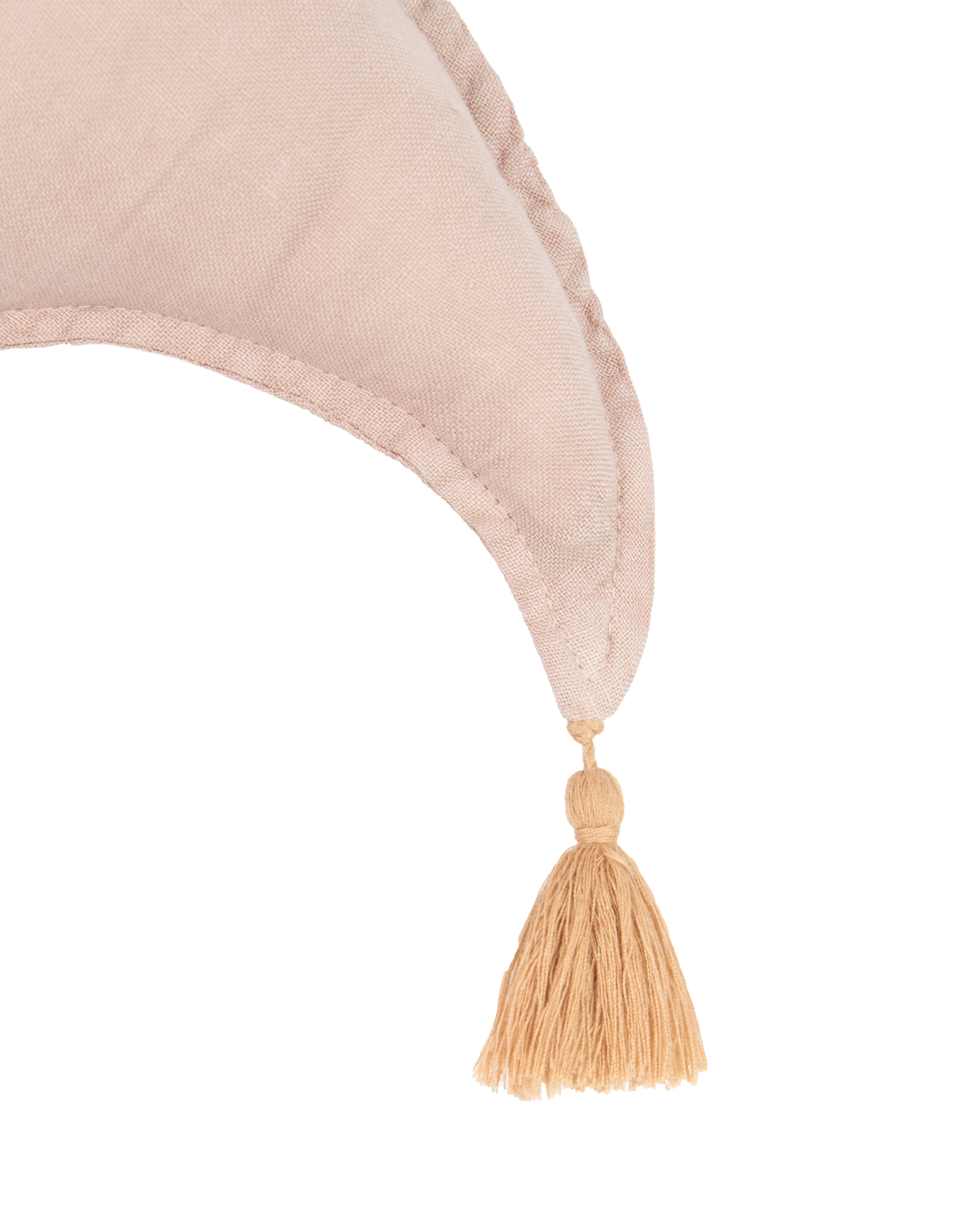 Coussin lune l1n0 en lin français lavé | Rose