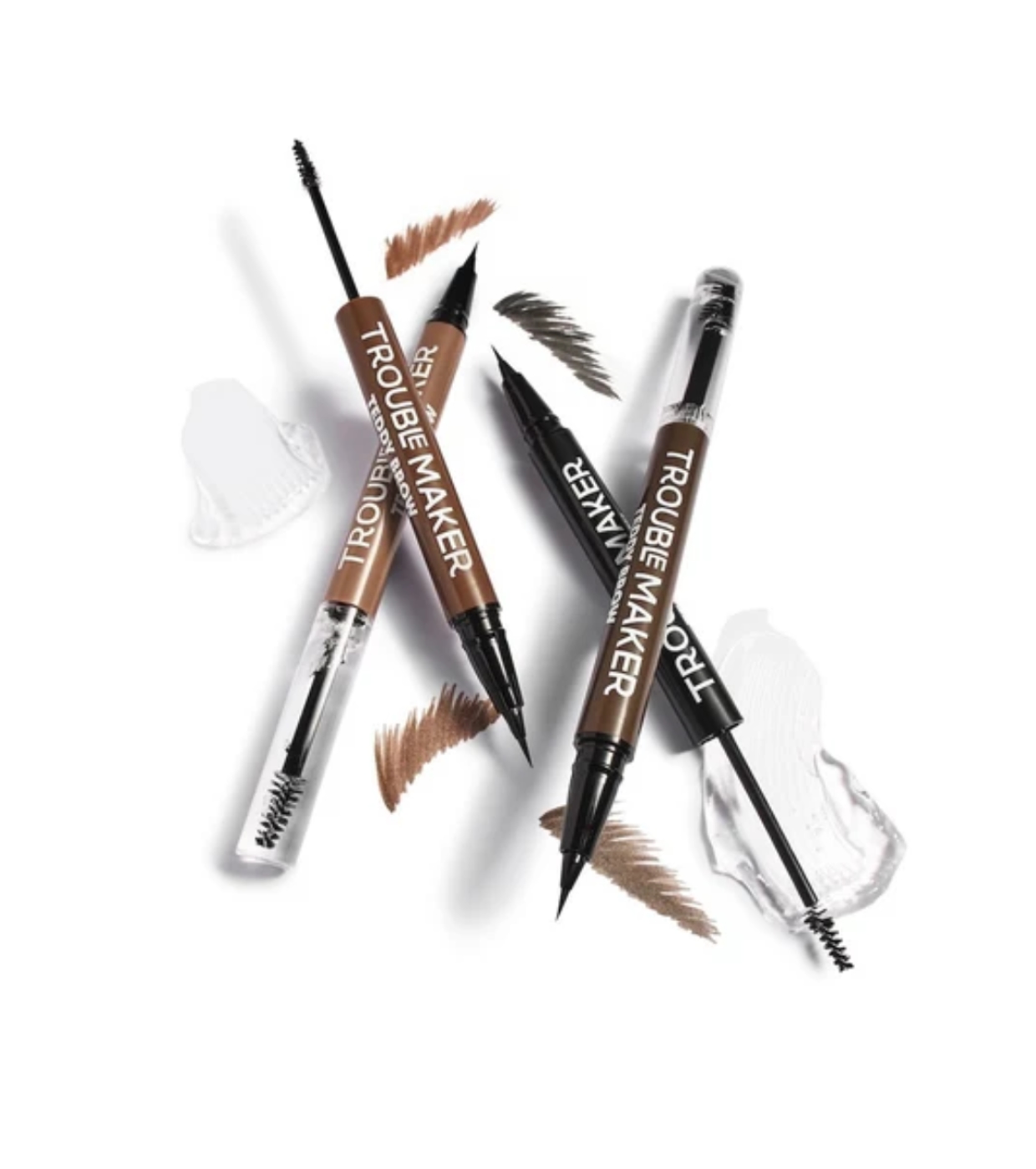 Trouble Maker - Lápis 2 em 1 para sobrancelhas  Teddy Brow - Light Brown