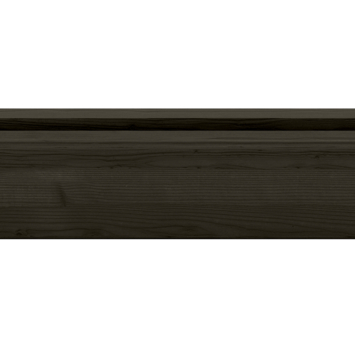 Sleufpaal eind grenen hout geschaafd antraciet 8,8 x 8,8 x 270 cm