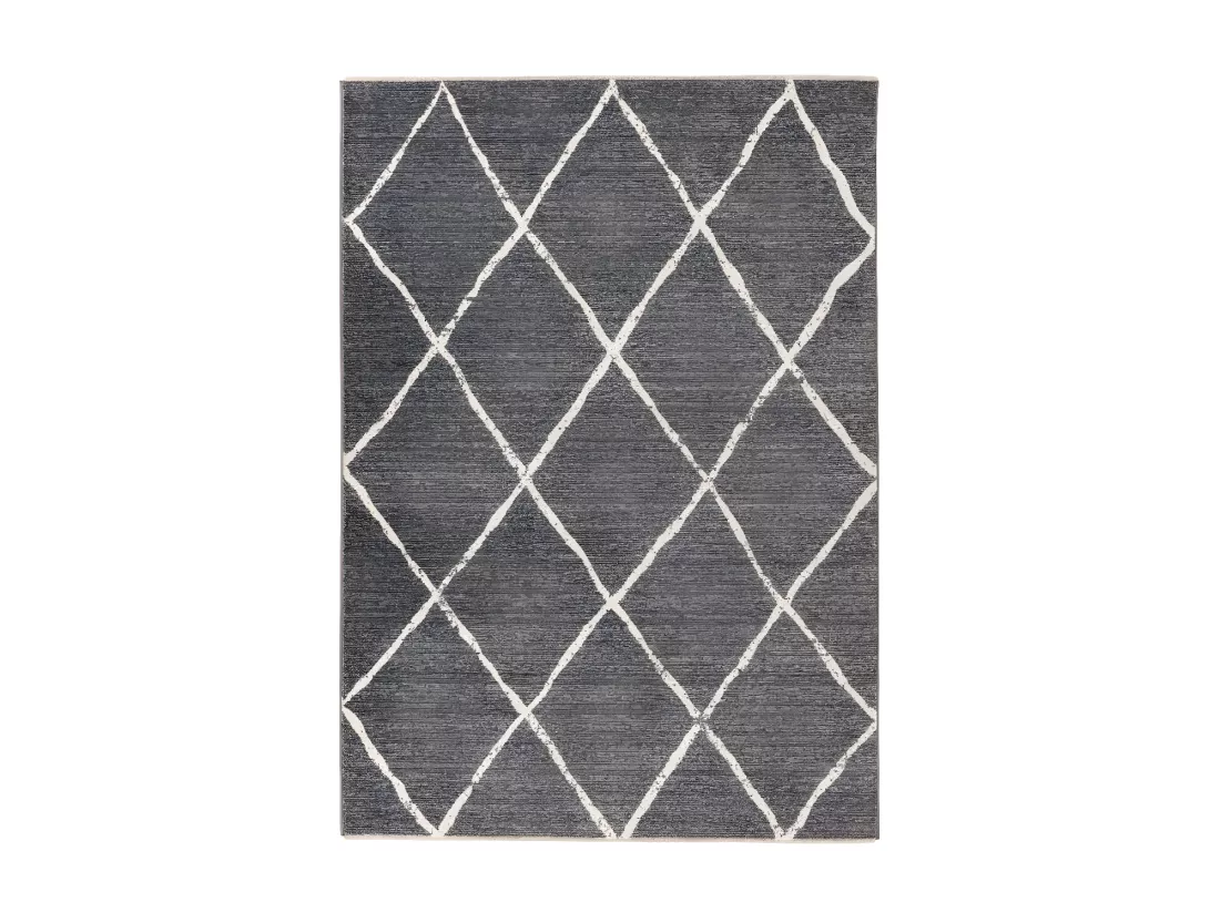Tapis 150x80cm, design A105R coloris gris - Confort et élégance pour votre intérieur