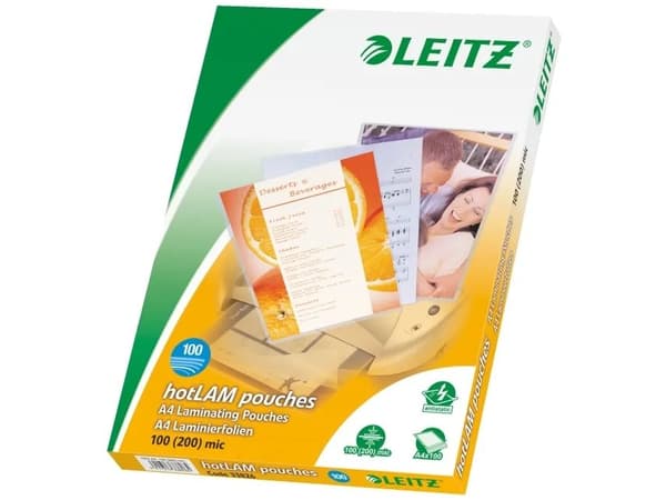Lamineringslomme Leitz A4 100 micron gloss - (100 stk.)