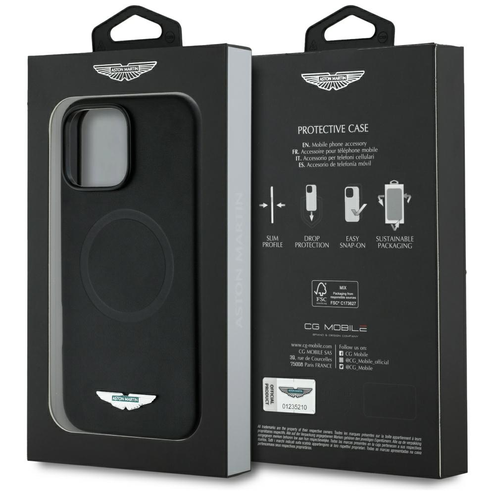 iPhone 16 Pro Max MagSafe Silikon Case Hülle HC FW Logo (ASHMP16XPLOK) - Schwarz