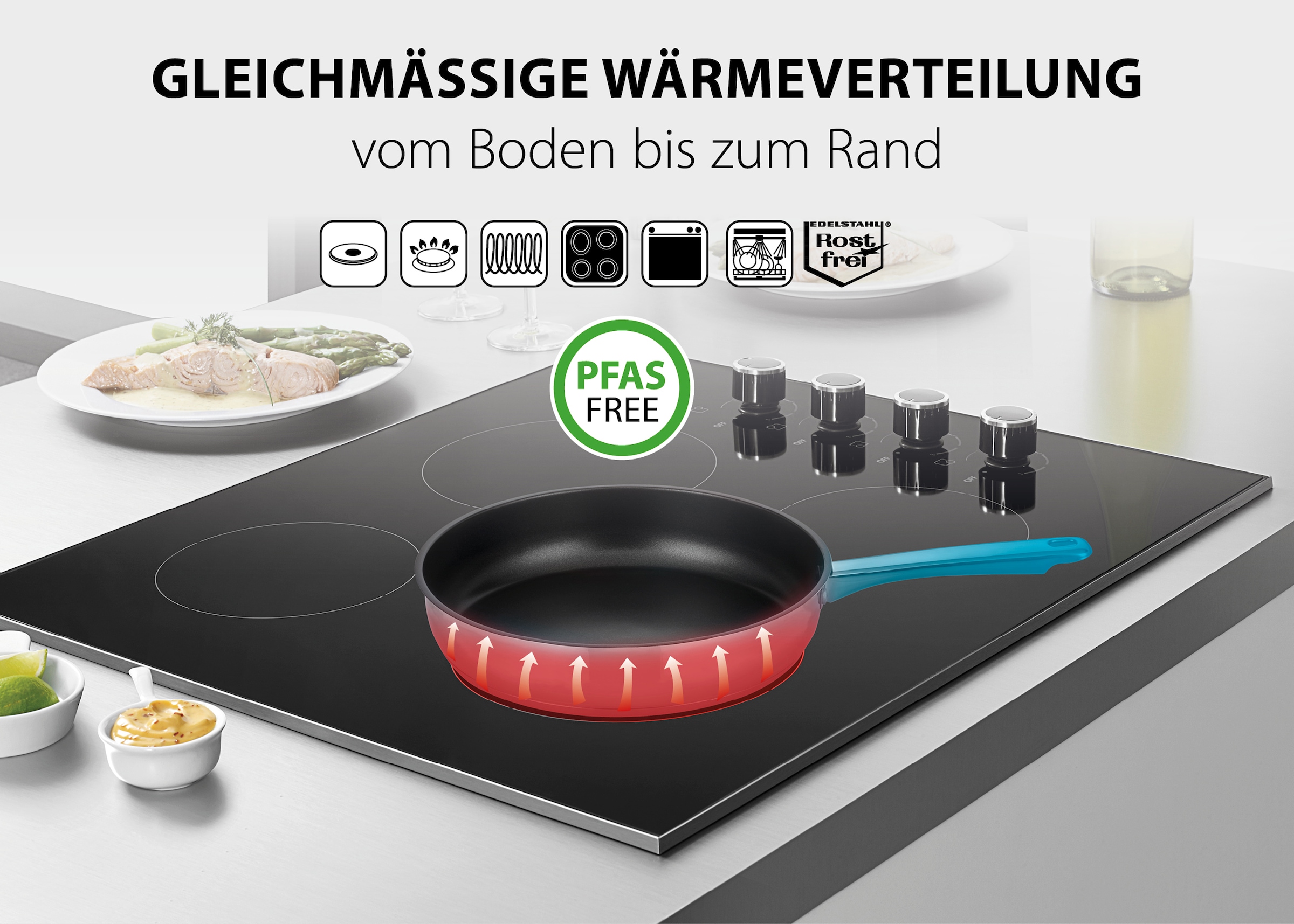 Elo Basic Bratpfanne »Space« Edelstahl 1 Stk. tlg. Für alle Herdarten geeignet, inkl. Induktion